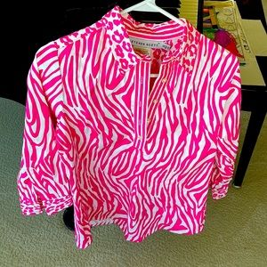 Gretchen Scott pink shirt